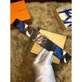 Lv Fashion Printed Leather Letter Buckle 40mm Belts Black