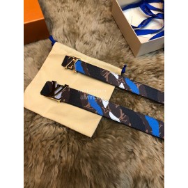 Lv Fashion Printed Leather Letter Buckle 40mm Belts Black