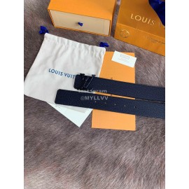 Lv Fashion Leather Letter Buckle 40mm Belts For Men Black