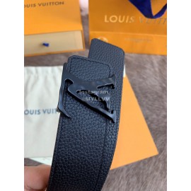 Lv Fashion Leather Letter Buckle 40mm Belts For Men Black
