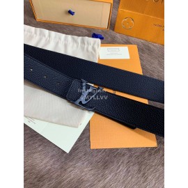 Lv Fashion Leather Letter Buckle 40mm Belts For Men Black