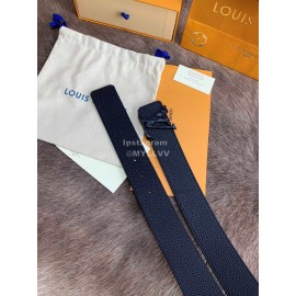 Lv Fashion Leather Letter Buckle 40mm Belts For Men Black