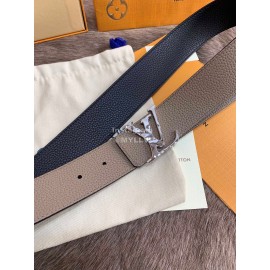 Lv Fashion Leather Letter Buckle 40mm Belts For Men Coffee