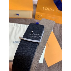 Lv Fashion Leather Letter Buckle 40mm Belts For Men Coffee