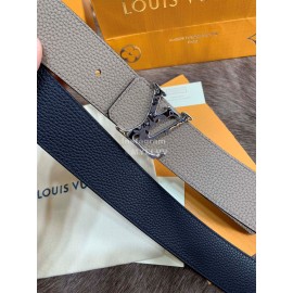 Lv Fashion Leather Letter Buckle 40mm Belts For Men Coffee