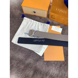 Lv Fashion Leather Letter Buckle 40mm Belts For Men Coffee