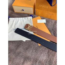 Lv Fashion Leather Letter Buckle 40mm Belts For Men Brown