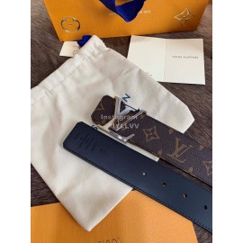 Lv Fashion Monogram Canvas Leather Silver Letter Buckle 40mm Belts For Men 
