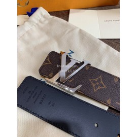 Lv Fashion Monogram Canvas Leather Silver Letter Buckle 40mm Belts For Men 