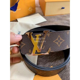 Lv Fashion Monogram Canvas Leather Silver Letter Buckle 40mm Belts For Men 