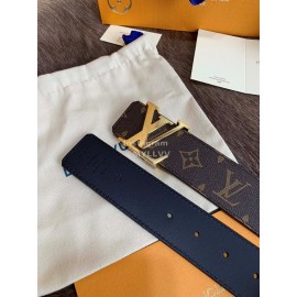 Lv Fashion Monogram Canvas Leather Gold Letter Buckle 40mm Belts For Men 