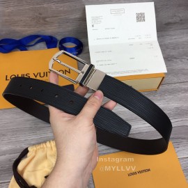 Lv Double Side Epi Calf Leather Silver Pin Buckle 35mm Belts