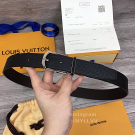 Lv Double Side Epi Calf Leather Silver Pin Buckle 35mm Belts