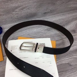 Lv Double Side Epi Calf Leather Silver Pin Buckle 35mm Belts