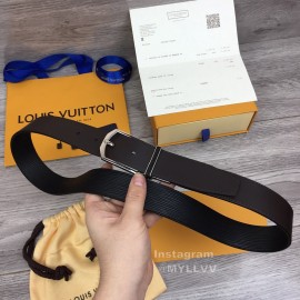 Lv Double Side Epi Calf Leather Silver Pin Buckle 35mm Belts