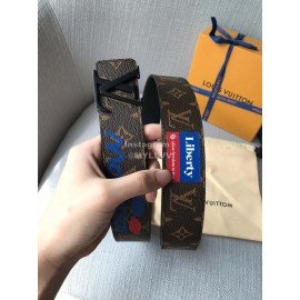 Lv New Monogram Canvas Leather Letter Buckle 40mm Belts 