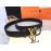 Lv Essential Leather Lacquer Light Needle Buckle 30mm Belts Black