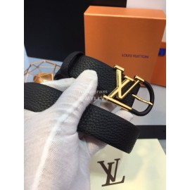 Lv Essential Leather Lacquer Light Needle Buckle 30mm Belts Black
