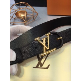 Lv Essential Leather Lacquer Light Needle Buckle 30mm Belts Black
