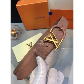 Lv Essential Leather Lacquer Light Needle Buckle 30mm Belts Pink