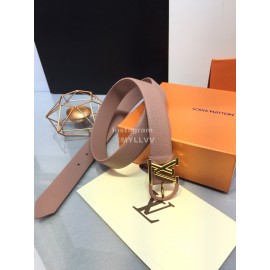 Lv Essential Leather Lacquer Light Needle Buckle 30mm Belts Pink