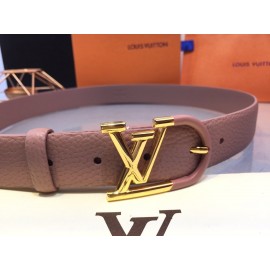 Lv Essential Leather Lacquer Light Needle Buckle 30mm Belts Pink