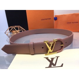 Lv Essential Leather Lacquer Light Needle Buckle 30mm Belts Pink