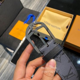 Lv Monogram Canvas Calf Leather Silver Pin Buckle 35mm Belts 