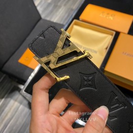 Lv Embossed Monogram Calf Leather Gold Letter Buckle 40mm Belts 