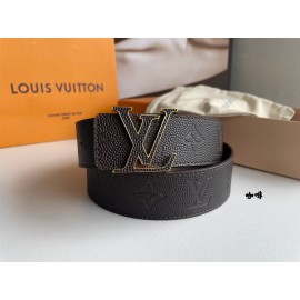 Lv New Embossed Monogram Calf Leather Letter Buckle 40mm Belts 