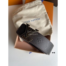 Lv New Embossed Monogram Calf Leather Letter Buckle 40mm Belts 
