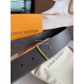 Lv New Embossed Monogram Calf Leather Letter Buckle 40mm Belts 