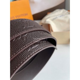 Lv New Embossed Monogram Calf Leather Letter Buckle 40mm Belts 