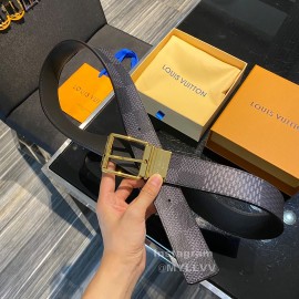 Lv Damier Canvas Calf Leather Gold Pin Buckle 40mm Belts 