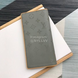 Louis Vuitton Brazza Men Long Wallets Gray M63236