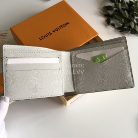 Louis Vuitton Multiple Classic Old Flower Badge Short Wallets White M67819