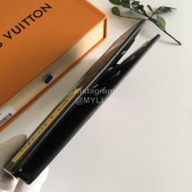 Louis Vuitton Brazza Silk Screen Long Wallets Brown M67823