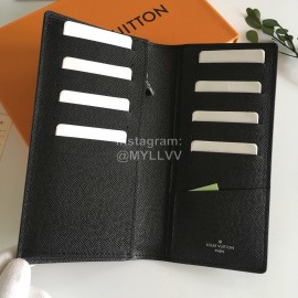 Louis Vuitton Brazza Silk Screen Long Wallets Brown M67823