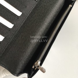 Louis Vuitton Brazza Silk Screen Long Wallets Brown M67823