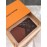 Louis Vuitton Coin Leather Classic Old Flowers Long Card Cases Brown N64038
