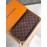 Louis Vuitton Large Capacity Checked Canvas Zipper Around Long Wallets Brown N63284