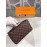 Louis Vuitton Large Capacity Checked Canvas Zipper Around Long Wallets Brown N63284