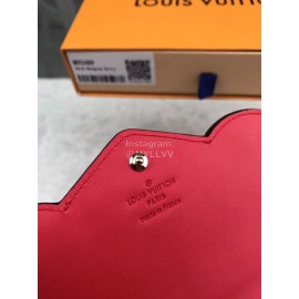 Louis Vuitton Patent Leather Embossed Bird Pattern Long Wallets Red M90489