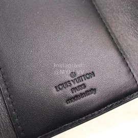 Louis Vuitton Patent Leather Suitcase Lock Buckle Short Wallets Black M61912