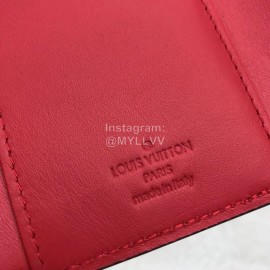 Louis Vuitton Patent Leather Suitcase Lock Buckle Short Wallets Red M61912