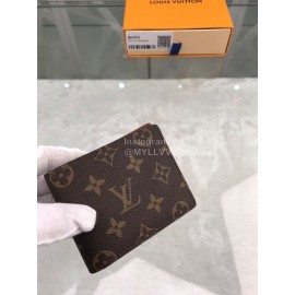 Louis Vuitton Classic Old Flower Brown Lining Short Wallets M60895