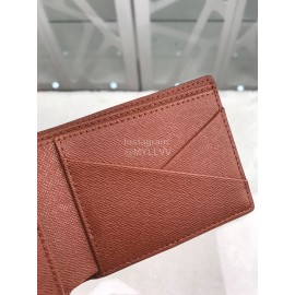 Louis Vuitton Classic Old Flower Brown Lining Short Wallets M60895