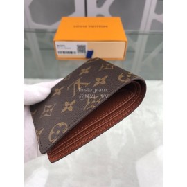 Louis Vuitton Classic Old Flower Brown Lining Short Wallets M60895