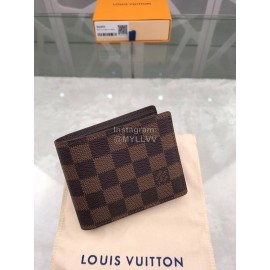 Louis Vuitton Classic Checkerboard Short Wallets Brown N60895