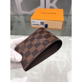 Louis Vuitton Classic Checkerboard Short Wallets Brown N60895